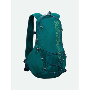 Teal Nathan hydration backpack with bungee cord system