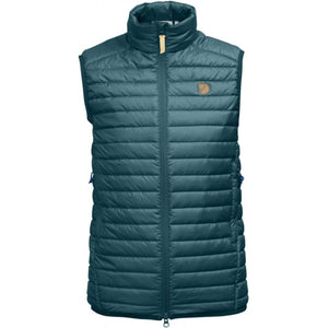 FjallRaven teal quilted vest with full zip closure