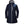 Helly Hansen navy blue hooded long rain jacket with white zipper details