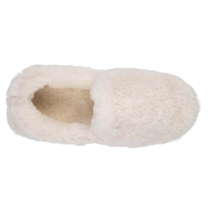 Cloud Nine Sheepskin cream wool slipper viewed from above
