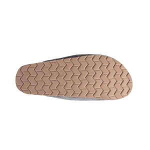 Cloud Nine Sheepskin slipper with a textured chevron patterned rubber sole