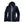 Helly Hansen navy blue hooded softshell jacket with white zippers and red pull tabs