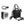 Portable cooling unit with control panel and black carrying bag