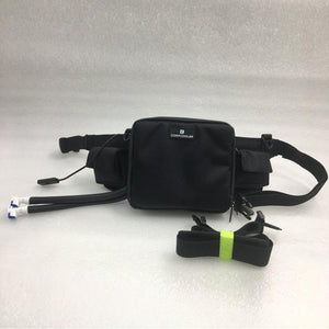 Compcooler black waist pack with cooling tubes and adjustable straps