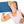 Person resting head on a Cool Care Technologies blue cooling pillow insert