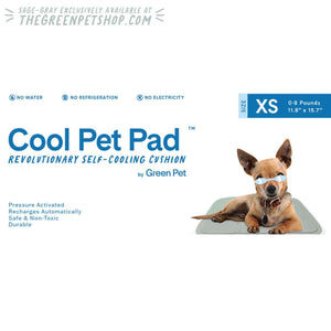 Cool Care Technologies extra small self cooling pet pad with a chihuahua resting on it
