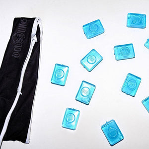 Cool Links cooling neck wrap with blue rectangular ice packs