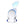 Cool On The Go white portable personal fan with blue light accents and airflow graphic