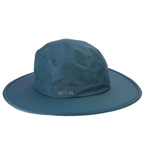 CTR teal wide brim sun hat with a structured crown
