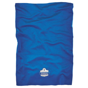 Blue Chill-Its cooling neck gaiter with Ergodyne logo