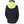 Back view of a navy Helly Hansen jacket with a high-visibility yellow hood and logo branding