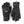 Hestra black leather and fabric ski gloves with CZone branding