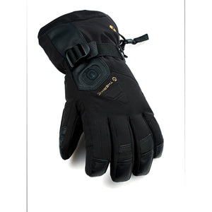 Therm-ic black heated ski glove with adjustable wrist strap and power button