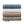 Stack of four folded textured electric blankets in blue white tan and grey with two remote controllers