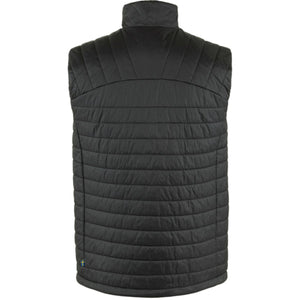 Back view of black FjallRaven quilted vest