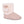 Cloud Nine Sheepskin pink suede boot with faux fur cuff and pom pom detail