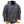DeWalt black hooded work jacket with battery charger and two lithium ion batteries