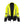 DeWalt high visibility yellow and black hooded safety jacket with reflective strips