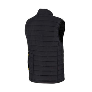 Back view of a black DeWalt quilted vest