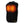 DeWalt black heated fleece vest with glowing orange heating elements on chest