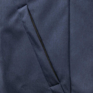 Close up of a DeWalt navy blue jacket pocket