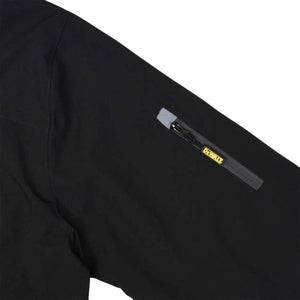 Black DeWalt jacket sleeve with zippered pocket