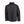 Black quilted puffer jacket with front zipper and chest pocket