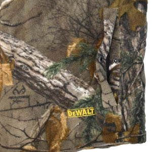 DeWalt fleece vest in camouflage pattern with side pocket detail