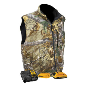 DeWalt heated camo vest with battery and charger