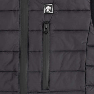 DeWalt heated vest chest pocket and power button logo