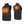 DeWalt black heated vest showing front and back heating elements