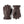 Pair of brown leather gloves with white fleece lining