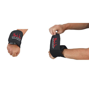 Black Ice wrist cooling wrap being secured on a wrist