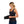 Woman wearing a black adjustable back support brace over a black tank top