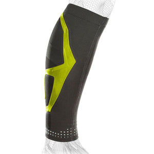 DonJoy black calf compression sleeve with lime green support structure