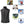 Black heated vest shown with examples of use for work fishing house skiing walking dog and hiking