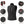 Black heated vest with features including five heating zones, velvet collar, water resistant fabric, and adjustable size