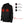 Dr Warm black heated hoodie showing three temperature settings and battery exclusion note
