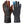 Pair of black heated gloves with power button and touchscreen compatible fingertip