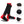 Black and red thermal socks with close up details of elastic heating sheet, combed cotton, and elastic cuff