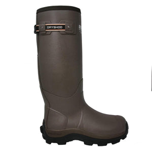 Dryshod brown waterproof rubber knee boot with side strap