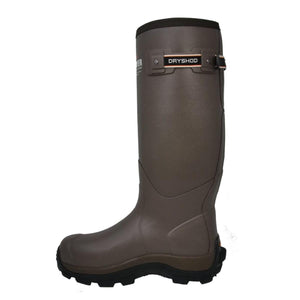 Dryshod brown waterproof rubber work boot with black sole