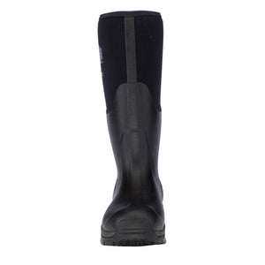 Back view of a black Dryshod tall rubber boot