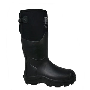 Dryshod black waterproof rubber work boot with adjustable calf strap