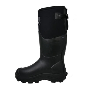 Dryshod black waterproof rubber boot with side strap