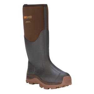 Dryshod Haymaker Hi brown and black waterproof rubber boot