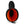 Top view of a black rubber boot with a bright orange interior lining