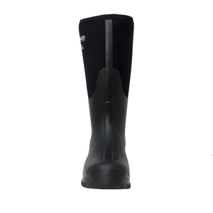 Black waterproof rubber boot with neoprene upper
