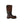 Dryshod brown waterproof work boot with orange trim and adjustable calf strap