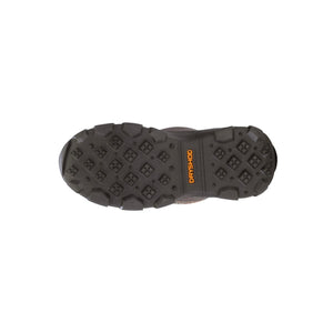 Dryshod boot tread pattern with deep lugs and central branding